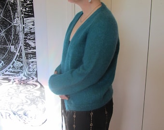dark teal cardigan