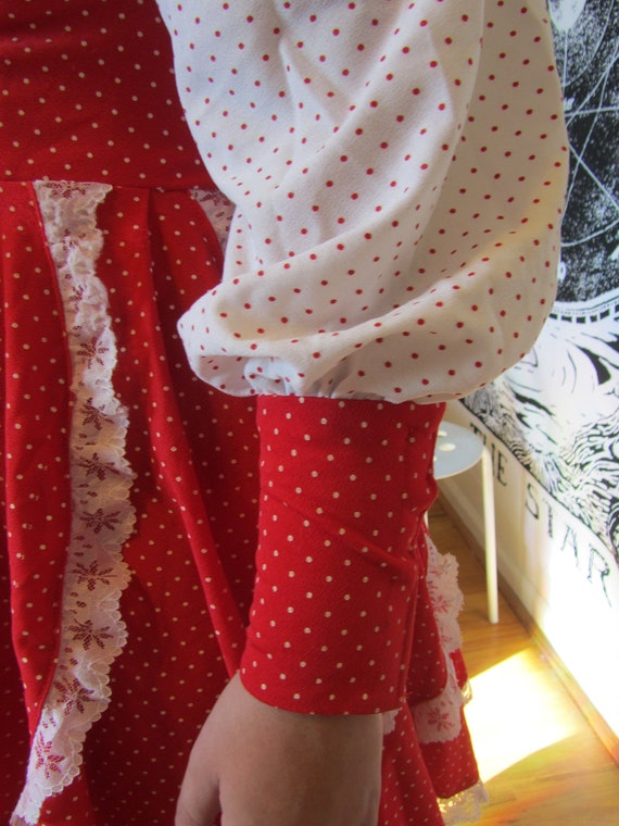 Ja! Ja! Handmade Red and White Polka Dot and Lace… - image 10