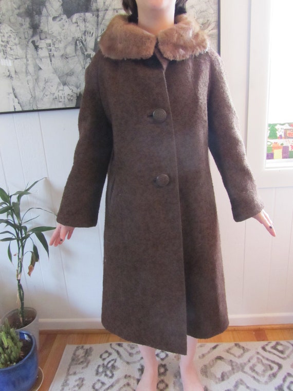 Beautiful Vintage Joslin's Tweed Women's Coat wit… - image 2