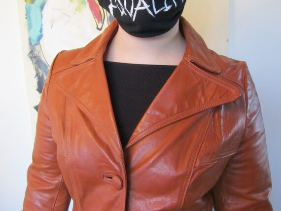 Very Cool Retro Leather Jacket - Ladies M - image 5