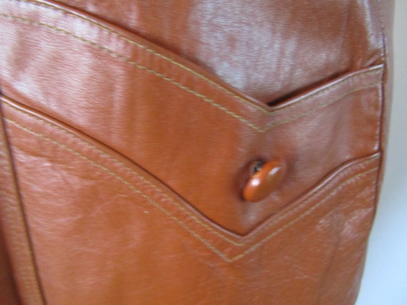 Very Cool Retro Leather Jacket - Ladies M - image 7