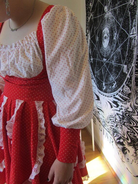 Ja! Ja! Handmade Red and White Polka Dot and Lace… - image 9