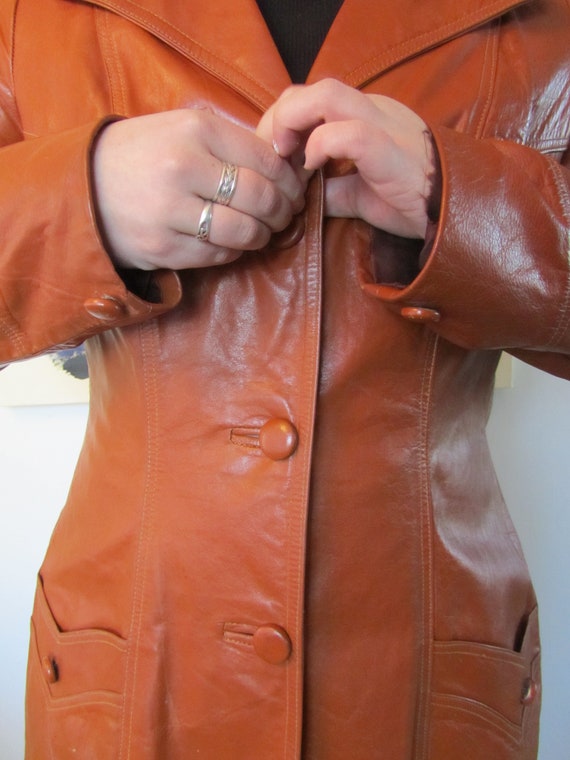 Very Cool Retro Leather Jacket - Ladies M - image 6