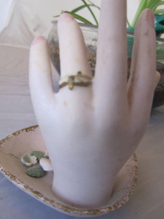 Kelvin Fine China Hand Painted Ring Holder Hand o… - image 5
