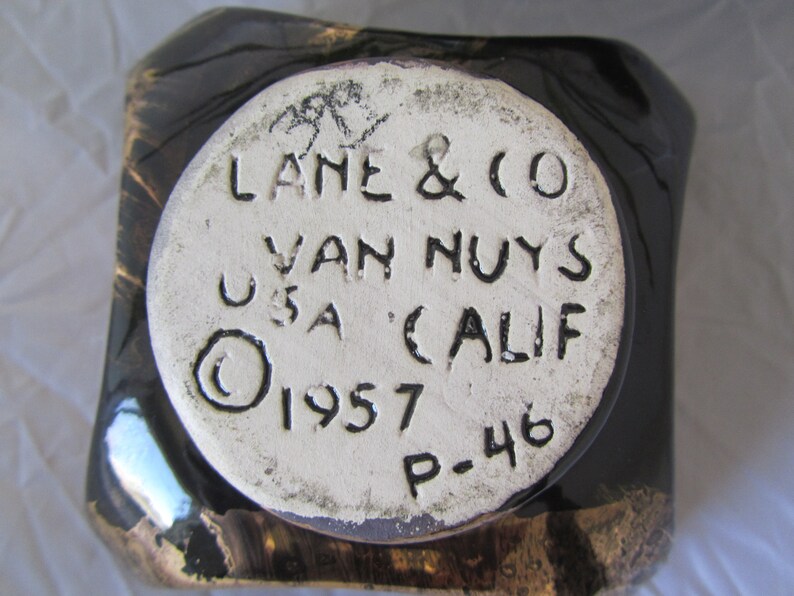 Lane & Co Van Nuys Calif USA © 1957 P46 Bowl with Black and Etsy