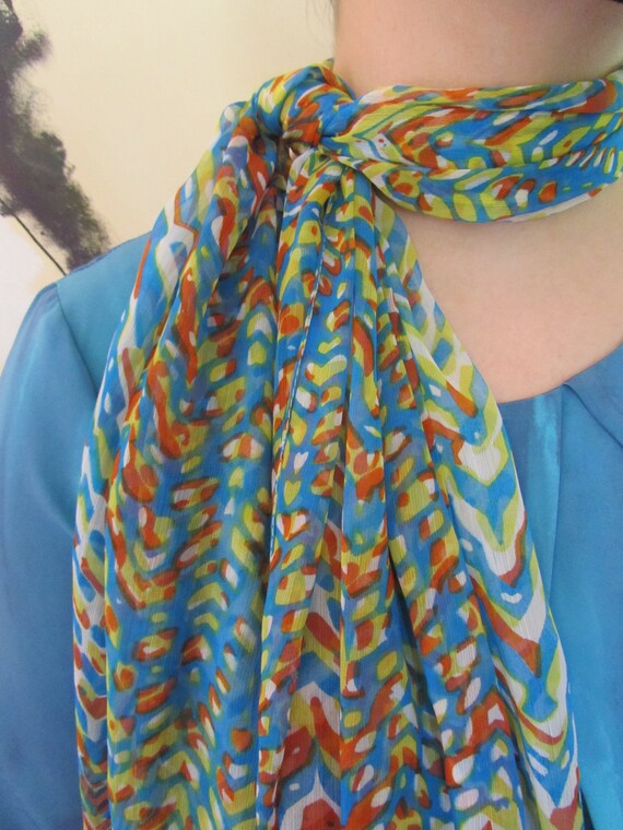 Bright Colorful Fun Versatile Headscarf Neckerchi… - image 1