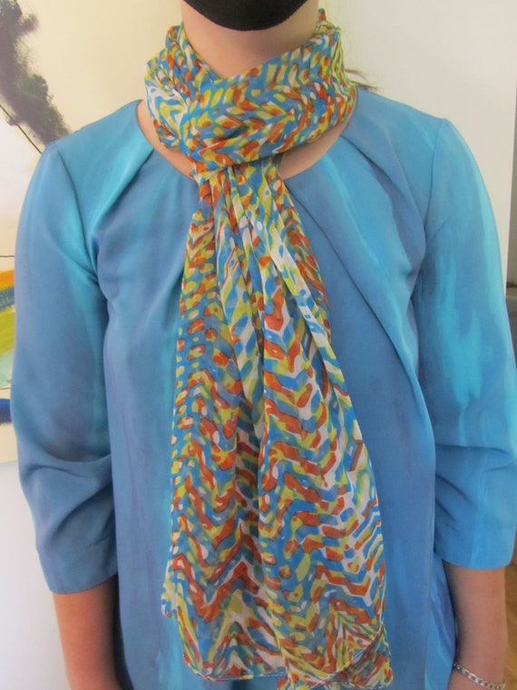 Bright Colorful Fun Versatile Headscarf Neckerchi… - image 3