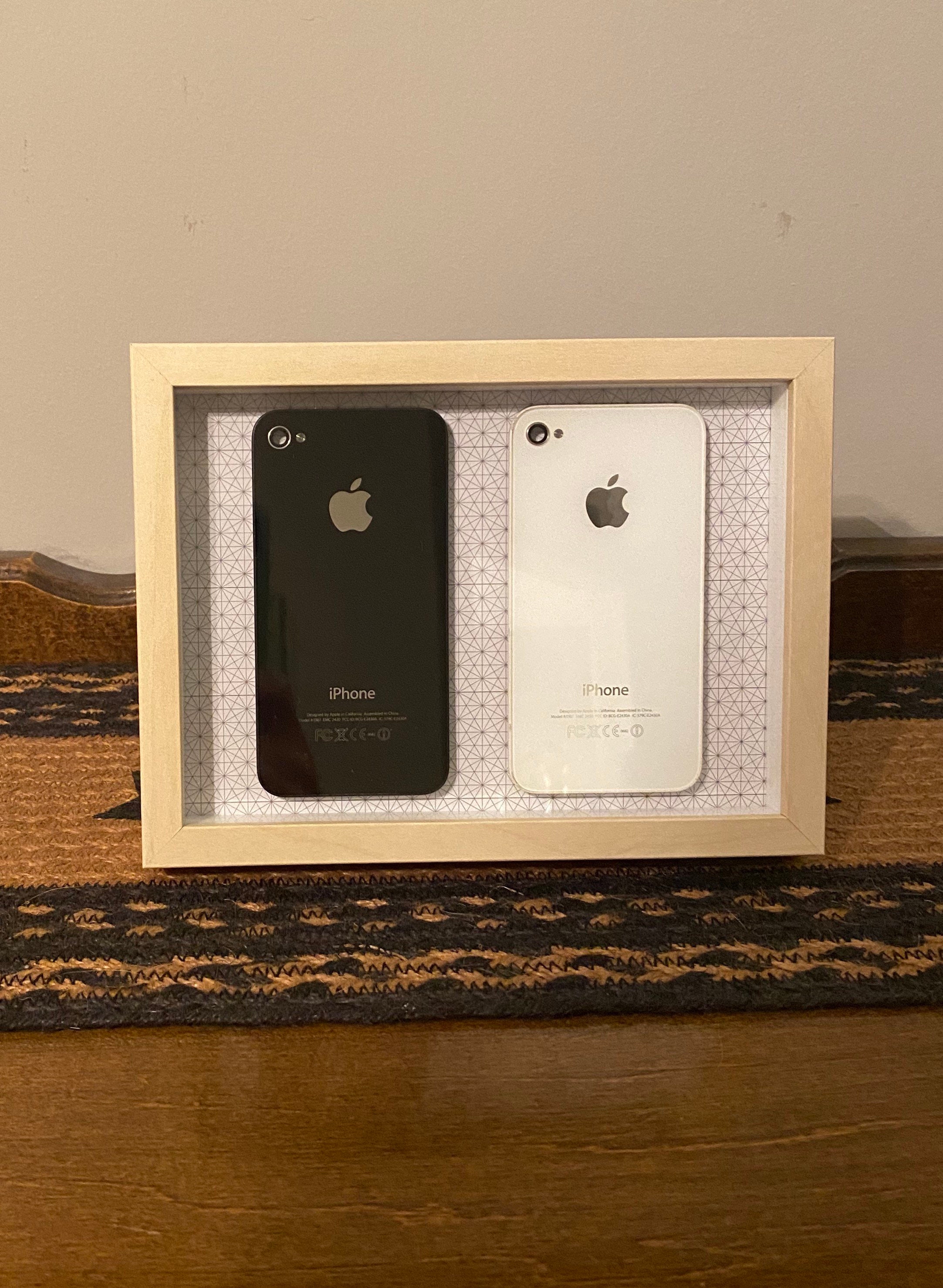IPhone Mural Display - Two Authentic Apple 4S Framed Phone Backs