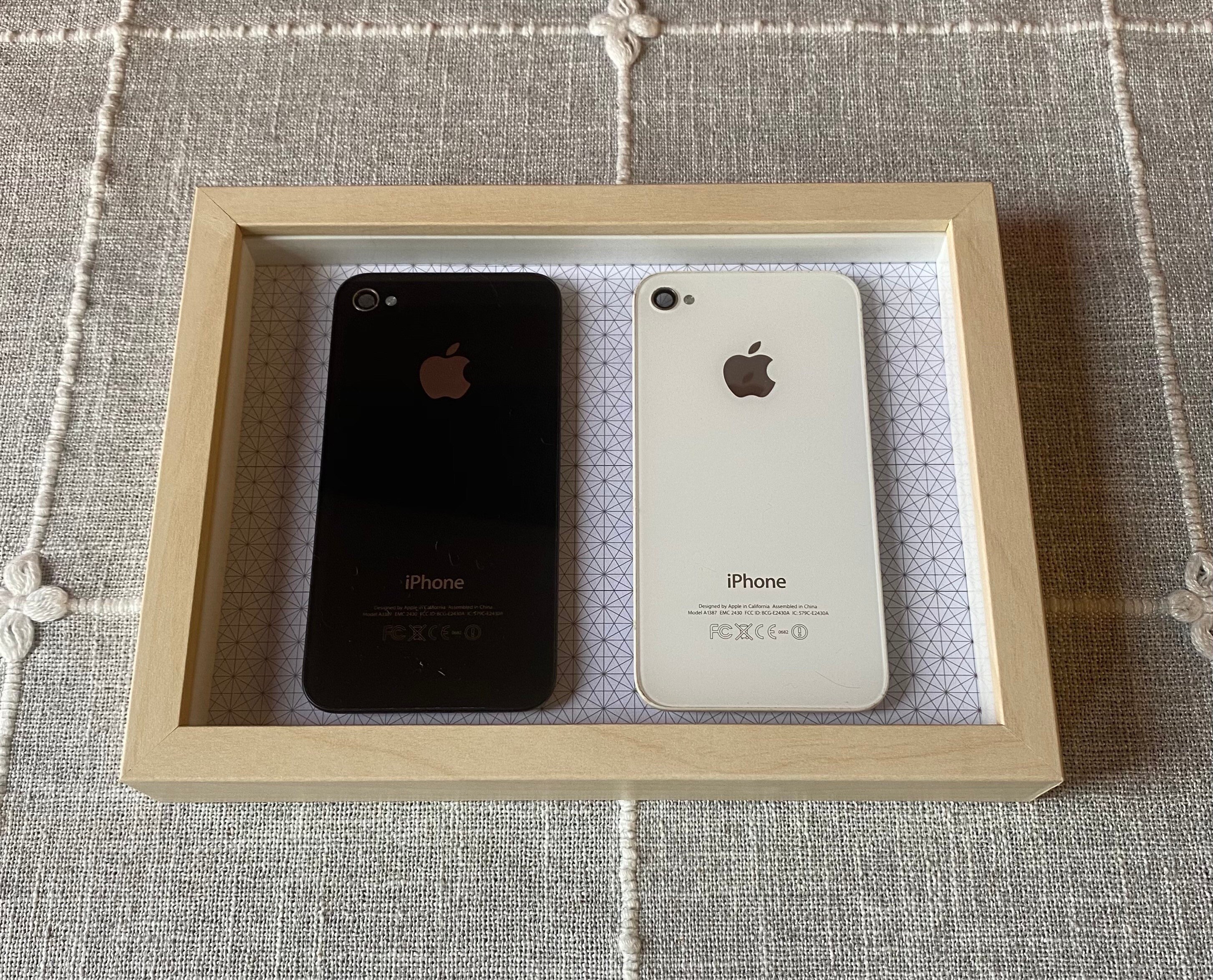 Society6 iPhone4/4S,5用 Gray Sky Morning IPhone Mural Display - Two Authentic Apple 4S Framed Phone