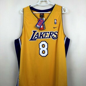 KOBE BRYANT #8 LOS ANGELES LAKERS YELLOW THROWBACK ROOKIE JERSEY