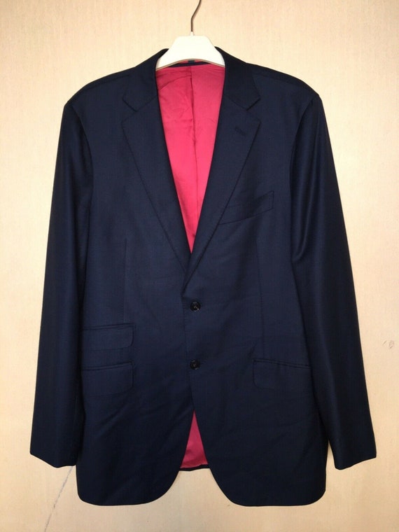 Suit Supply Mens Wool Two Button Blazer Gray Size