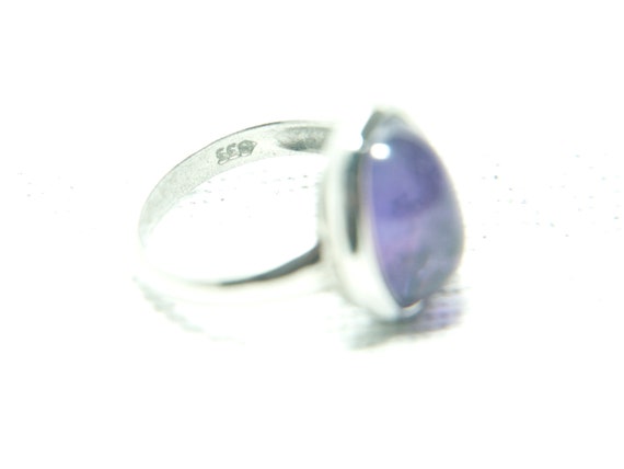 Vintage 835 Silver ring with amethyst (1960s) - image 3