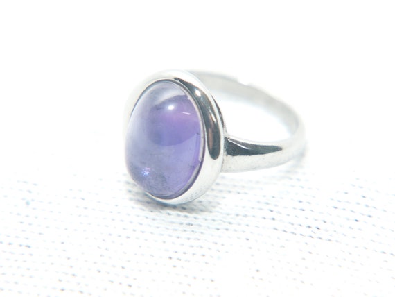 Vintage 835 Silver ring with amethyst (1960s) - image 1