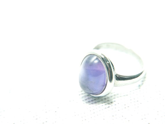 Vintage 835 Silver ring with amethyst (1960s) - image 5