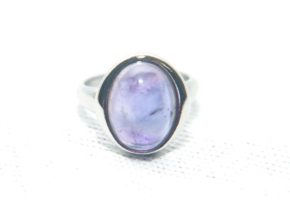 Vintage 835 Silver ring with amethyst (1960s) - image 4