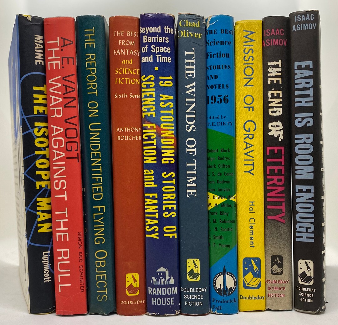 Science Fiction Book Club Ten Vintage SFBC Books Isaac Asimov and