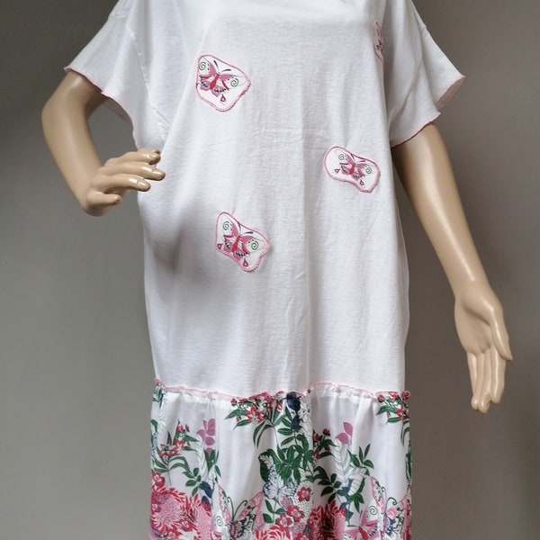 Upcycled cotton summer dress