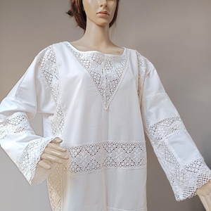Reworked blouse,upcycled blouse,summer blouse,recycled clothes,vintage,recycle lover gift,women blouse,reworked tablecloth