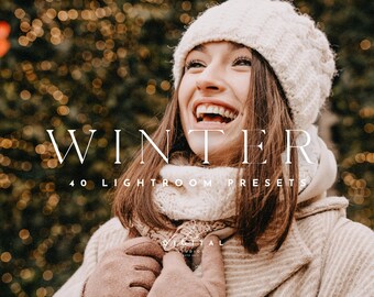 40 Winter Lightroom Presets: Holiday & Xmas Filters (DNG, XMP)