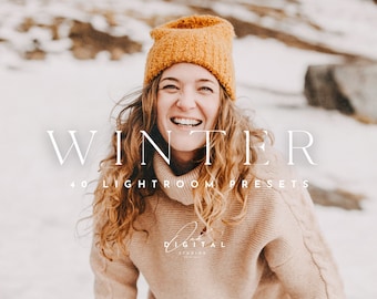 40 Winter Lightroom Presets: Holiday & Xmas Filters (DNG, XMP)