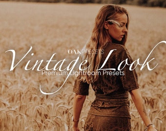 10 VINTAGE LOOK Lightroom Presets Mobile & Desktop /  Portrait, Film Look, Cinema Look, Vintage, Lifestyle Photo, Rustic Ambience