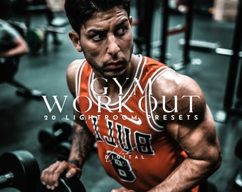 Gym & Fitness Lightroom Presets, Bodybuilder Photo Filters (Digital Download)