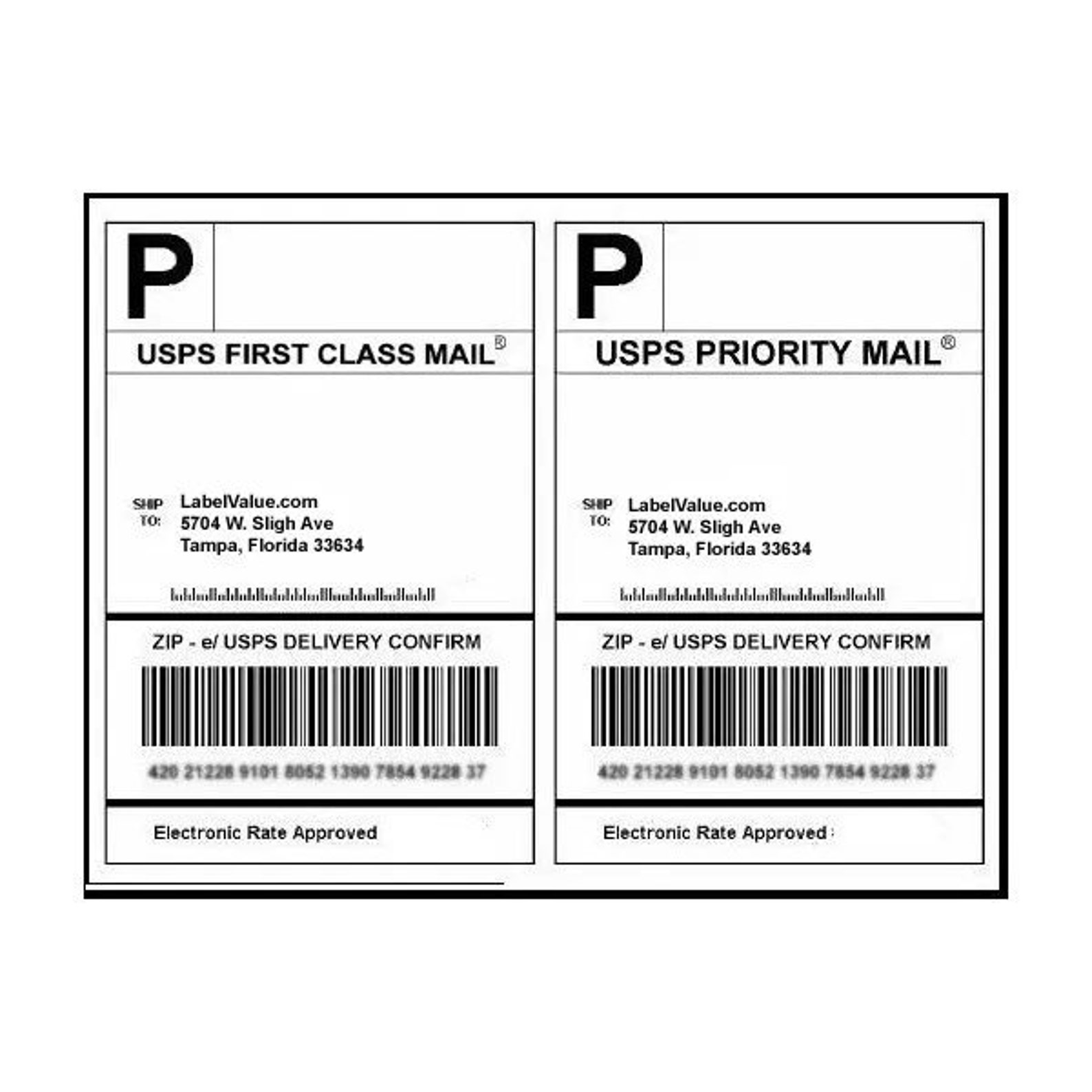 Shipping Labels Two Day Shipping 8 5 X 11 2 Labels Per Etsy