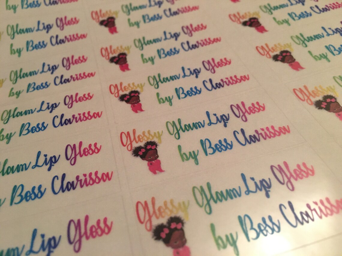 Lip Gloss Label Design Pre-made Editable Template Your | Etsy