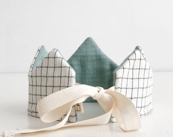 Stoffkrone für Babys, Stoffkrone für Babies, Bio-Baumwollkrone, Kinderkrone, Geburtstagskrone, Geburtstagsgeschenk, Kostümkrone für Kinder