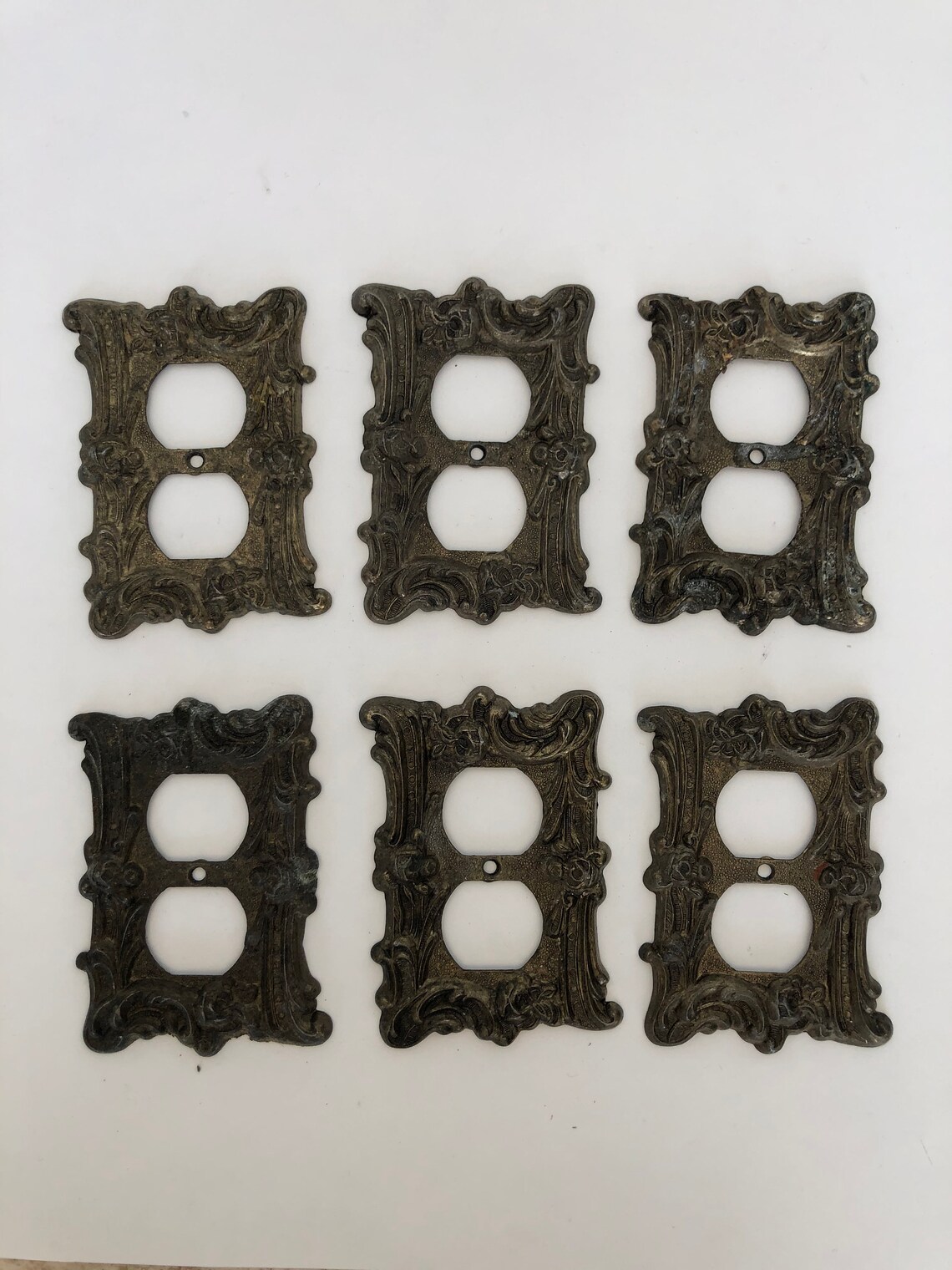 Vintage Brass Electrical Wall Plates Etsy