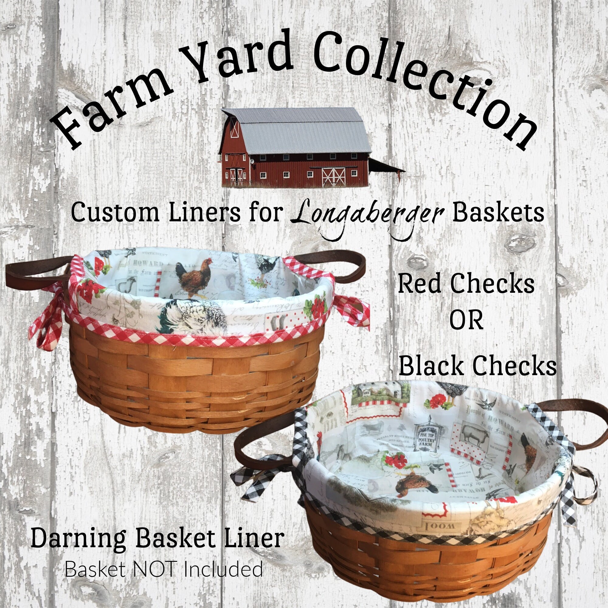 DARNING LINER Made for Your Longaberger Darning Basket Farm Etsy