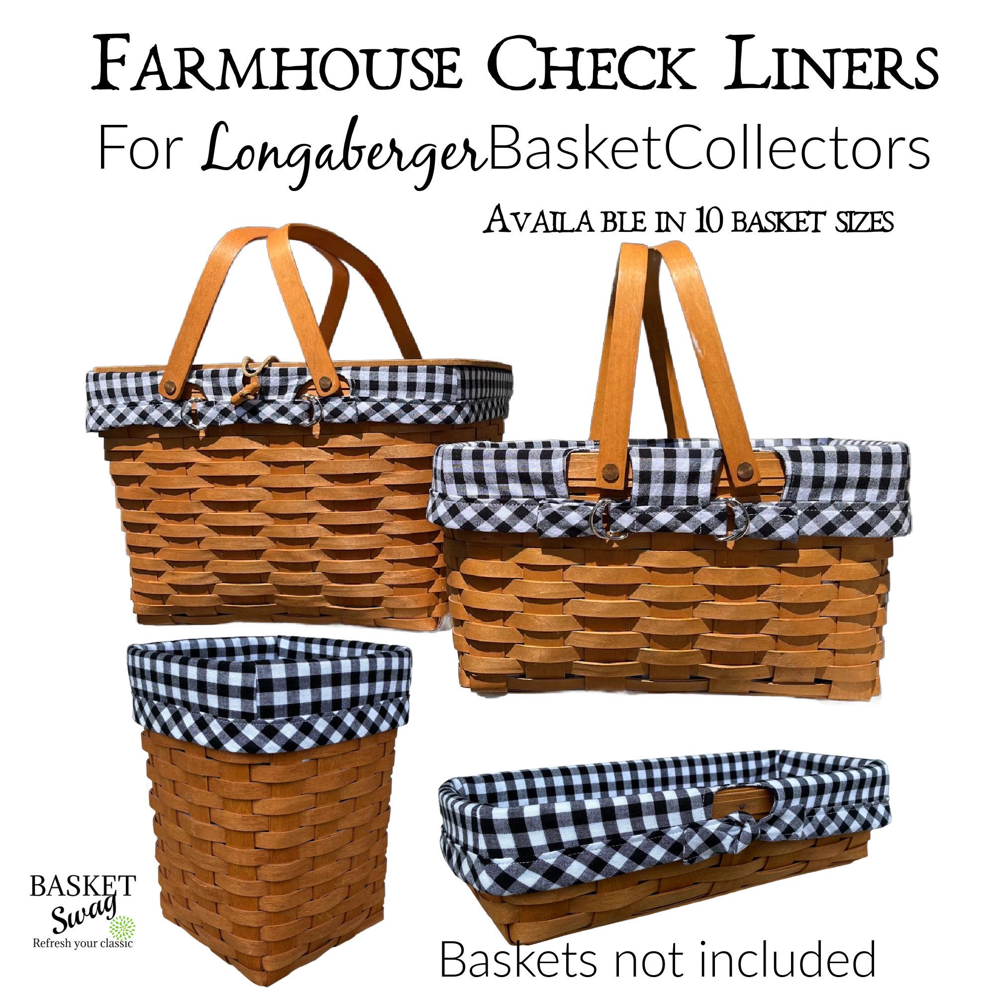 Longaberger La Picnic Basket Large w Liner, Tags + Pamphlet