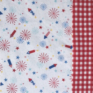 LARGE PICNIC LINER for Longaberger Basket, Memorial Day, 4th of July fabric liner, Family Reunion, Summer Fun basket liner, stars and sripes image 5