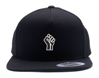 Black White Yellow Human Social Justice Twill Cap High-Profile Snapback Hat Black White Yellow Human Social Justice Twill Cap High-Profile Snapback Hat