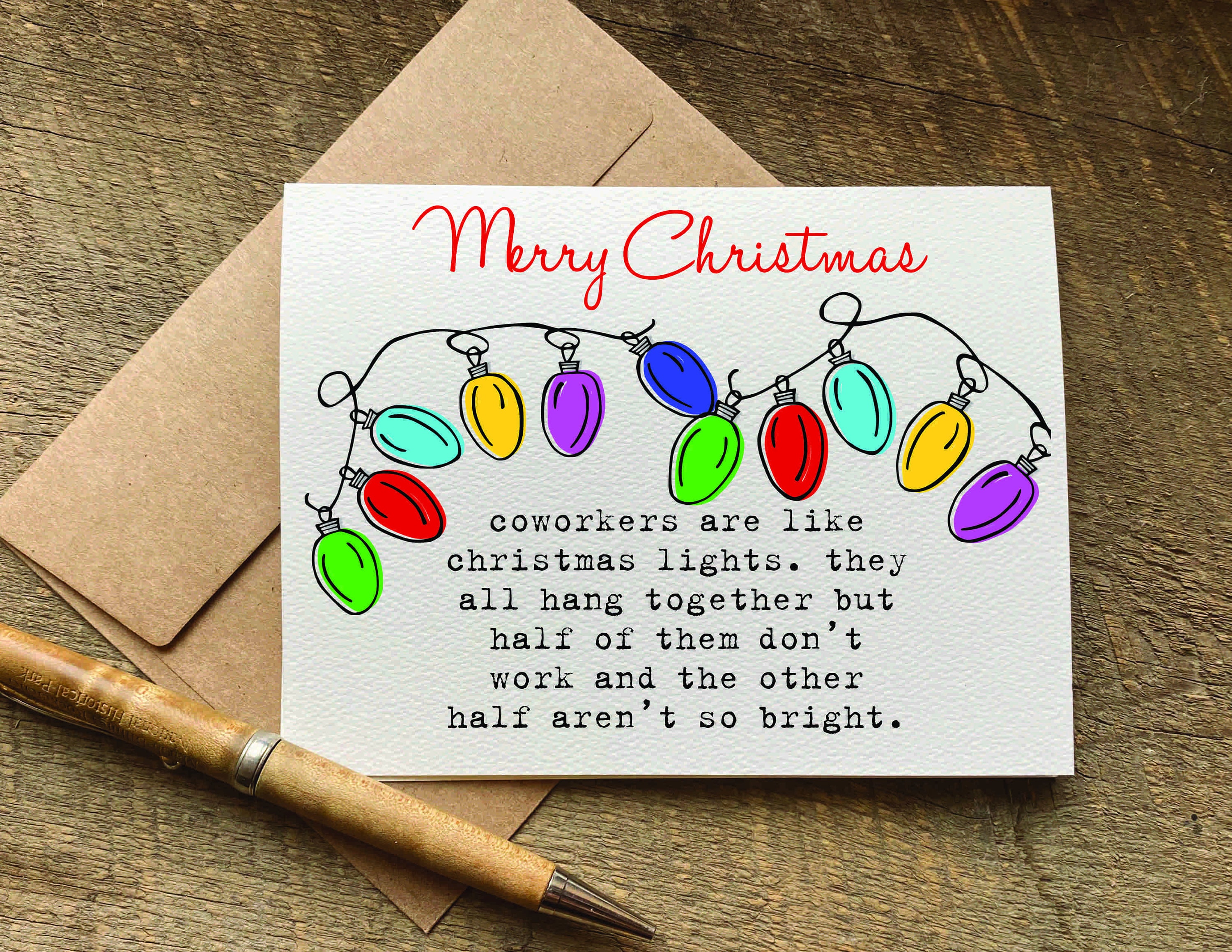 Christmas Lights Place Card Christmas Lights Place Card