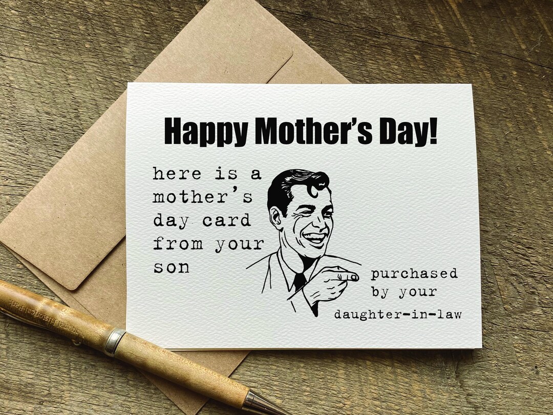 Funny Mother's Day Card From Son / Here is Your Mother's Day Card ...