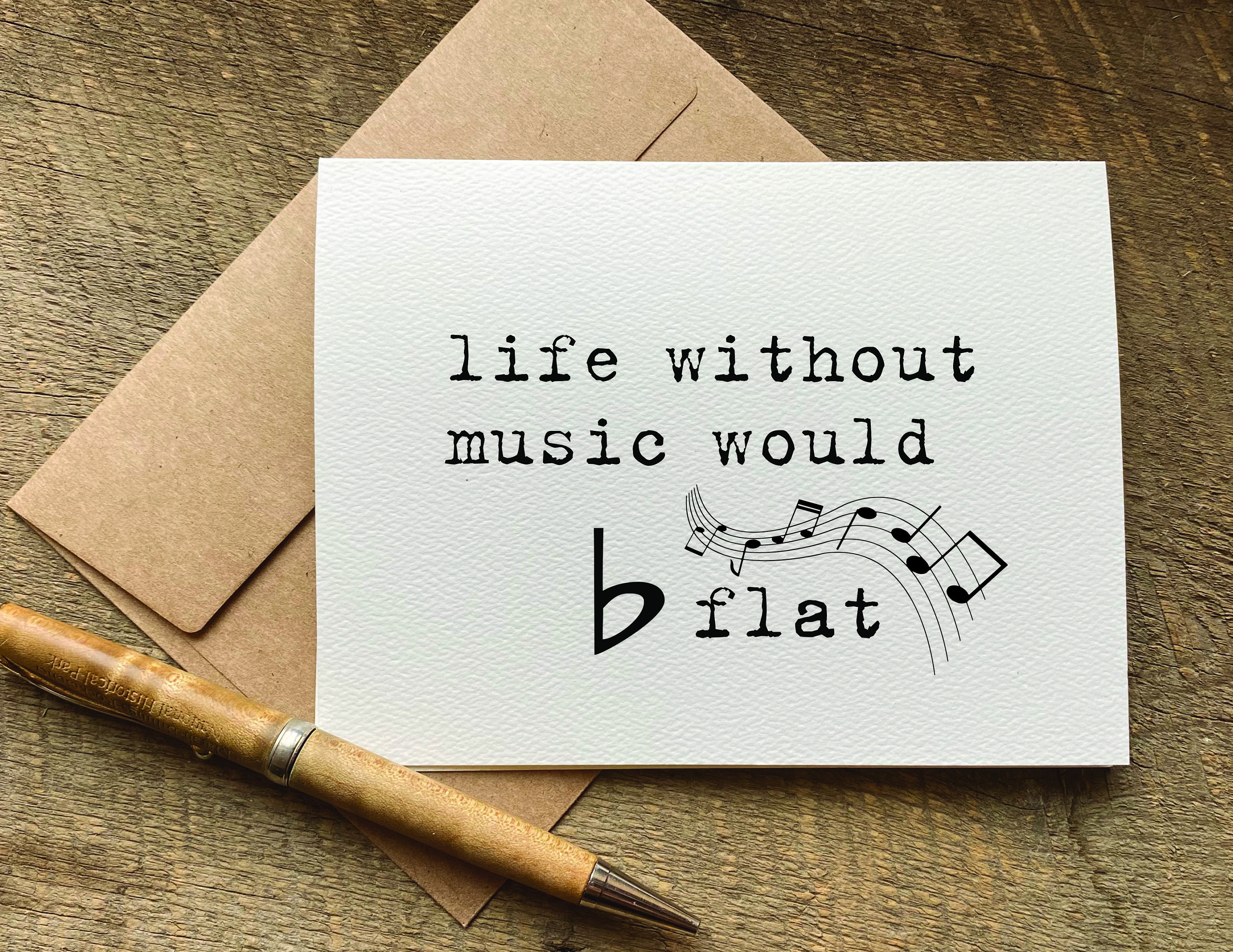 Thank You Card for Music Teacher / Life Without Music Would Be