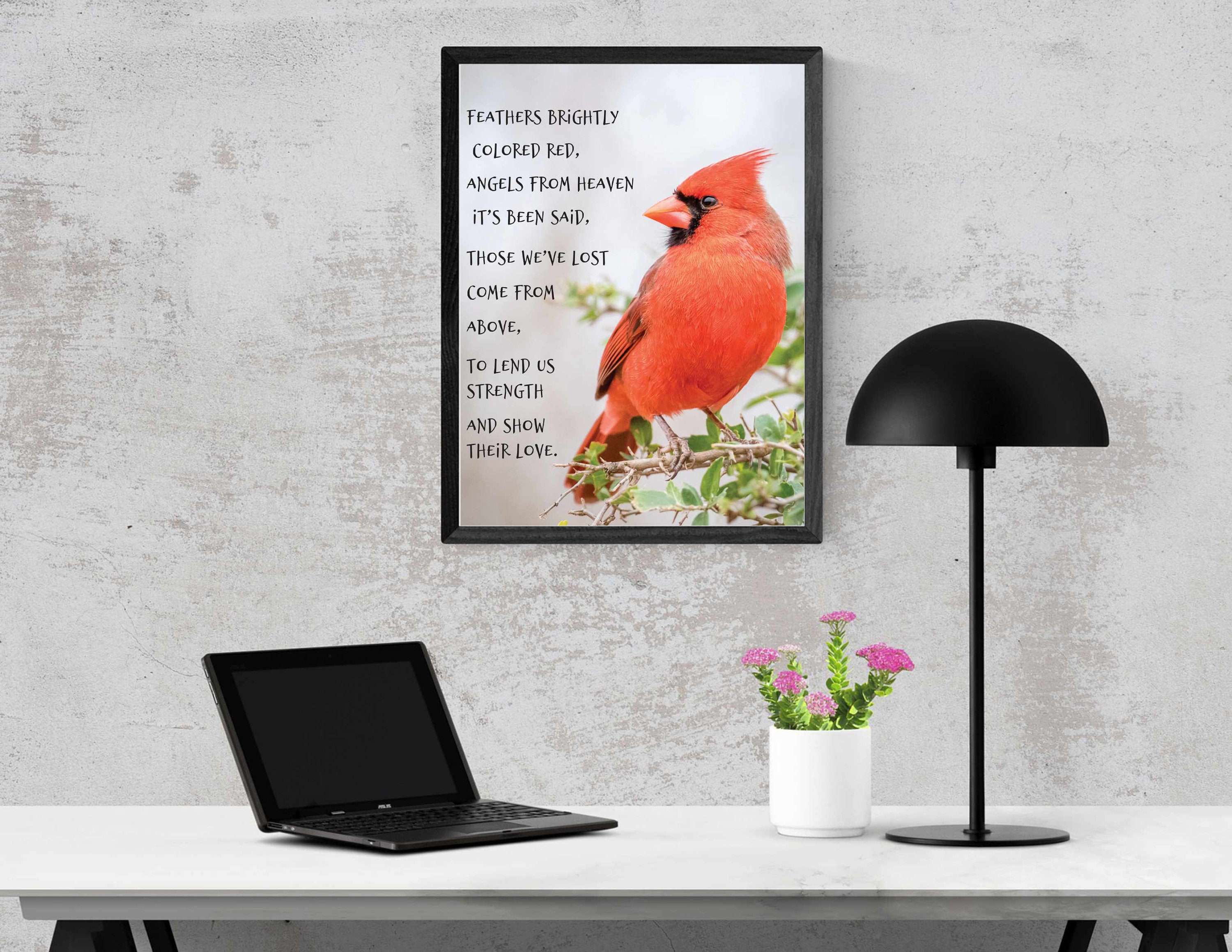 Red Cardinal Poster Printable Memorial Poem Printable Art | Etsy