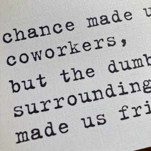 chance made us coworkers / funny card for coworker / coworker birthday card / work bestie / gift for coworker friend / co-worker card image 3