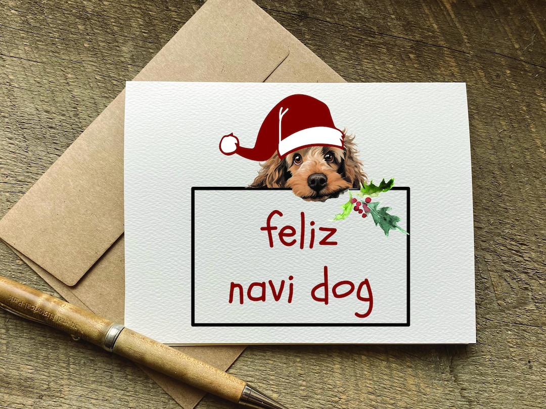 Feliz Navi Dog / Funny Dog Christmas Card / Christmas Cards Set / Cute ...