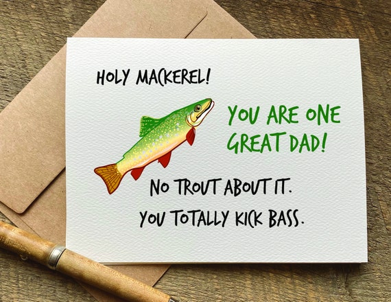 Fathers Day Fishing / Fathers Day Card From Daughter / Fisherman
