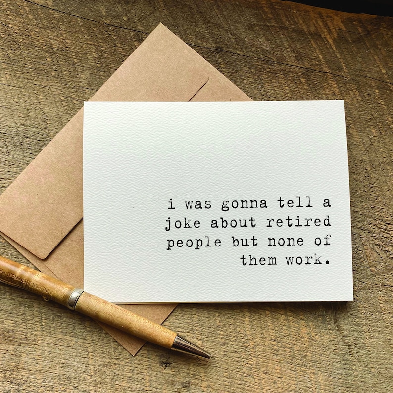 office coworker workplace retirement card from quirky card company