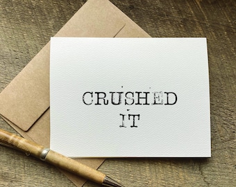 crushed it / graduation cards / congratulations card / gifts for her / promotion / medical school