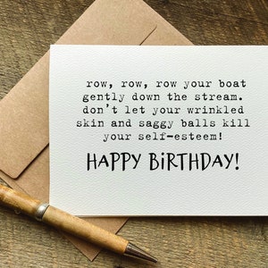 Funny Birthday Cards For Him, Happy Birthday Sweet Cheeks, Butt Card For Him, Naughty Birthday