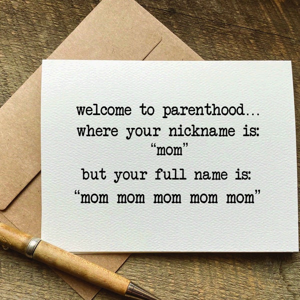 Hilarious Baby Shower Card Etsy