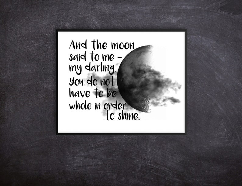 Moon Wall Art Printable Wall Art And The Moon Said To Me image 1