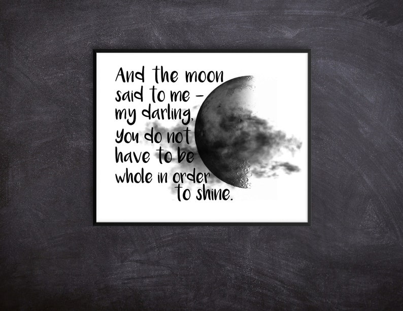 Moon Wall Art  Printable Wall Art  And The Moon Said To Me  image 1