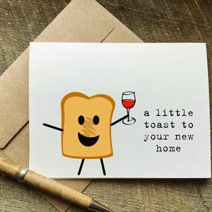 housewarming gift basket / a little toast to your new home / funny new home card  / realtor closing gift / friend moving