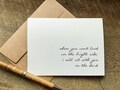 emotional support card for friend / when you can't look on the bright side I will sit with you in the dark / sympathy card