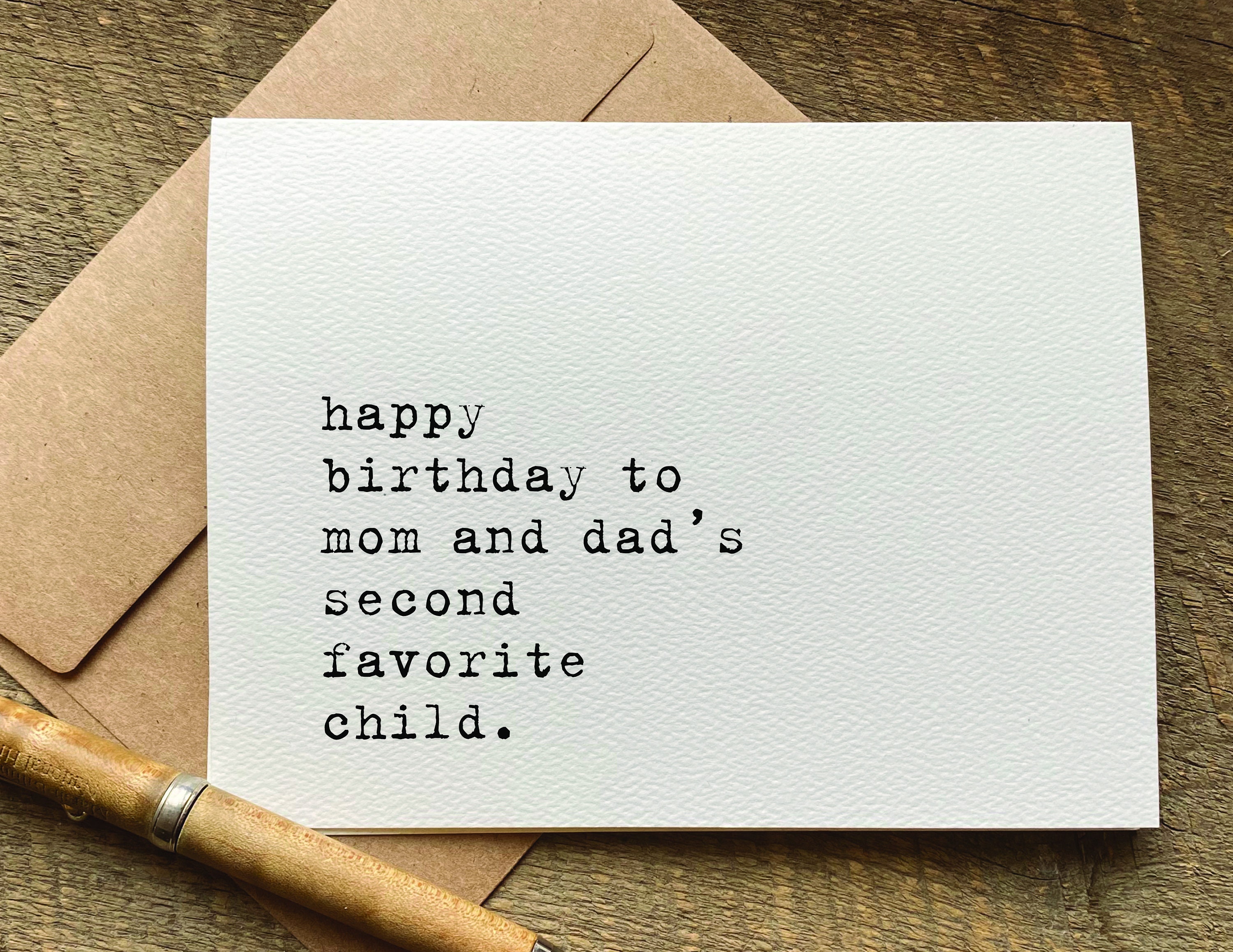 Funny Birthday Mom Dad Card Happy Birthday From Your Favorite Child